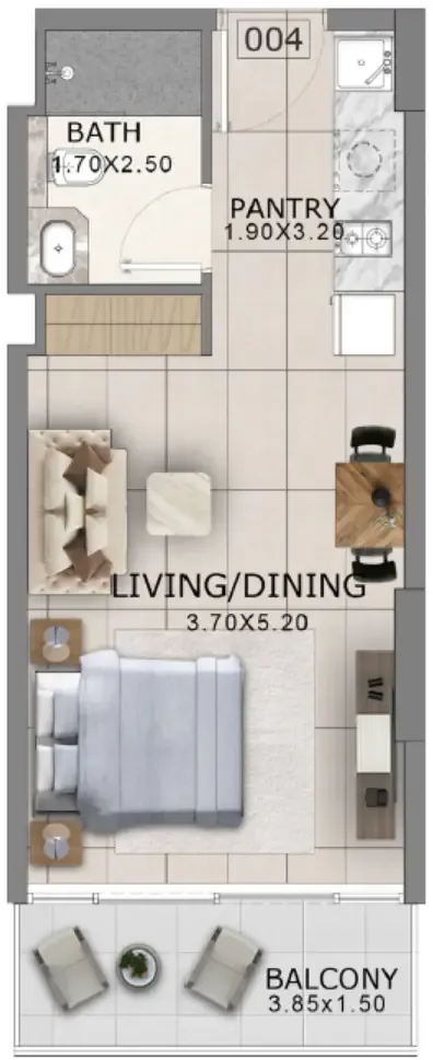 0 bedroom Apartments floor plan at Arlington Park 2