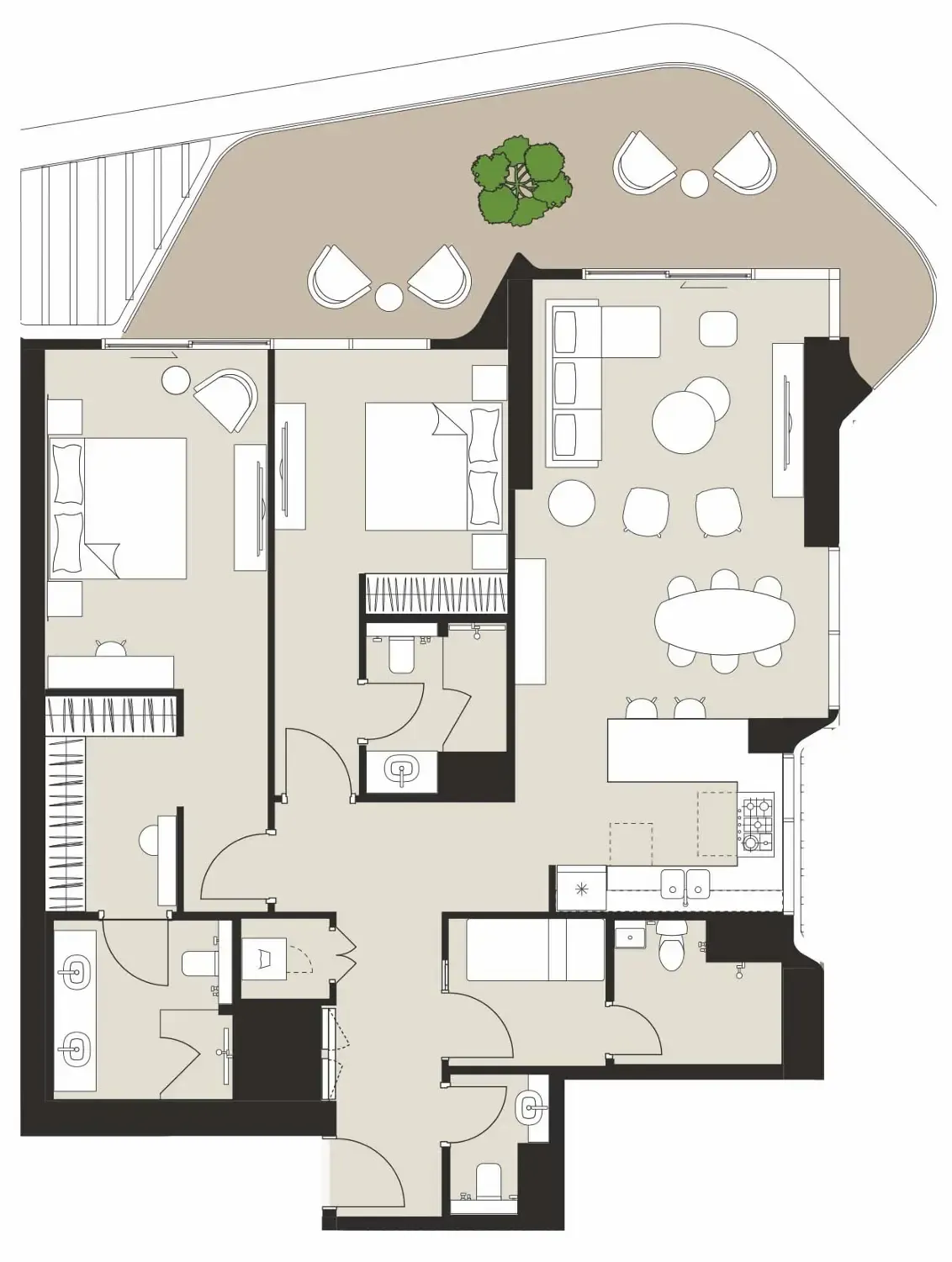 2 bedroom Apartments floor plan at Artistry One Residences