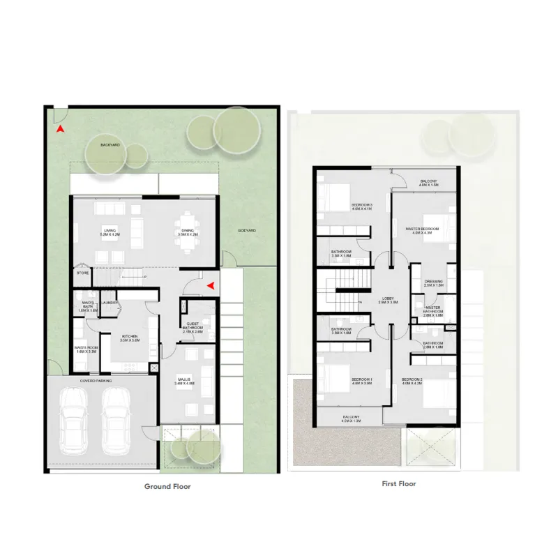 4 bedroom Villa floor plan at Masaar 2 Anber