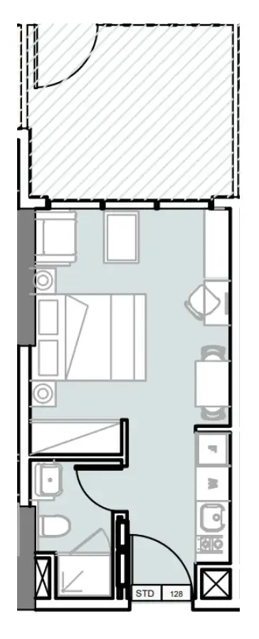 0 bedroom Apartments floor plan at Verdana III