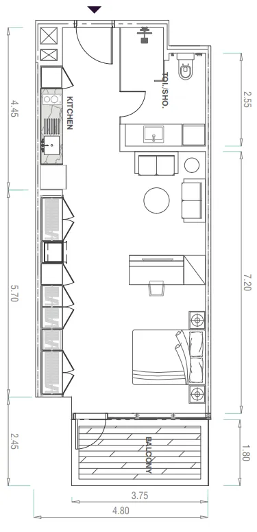 0 bedroom Apartments floor plan at MBL Signature