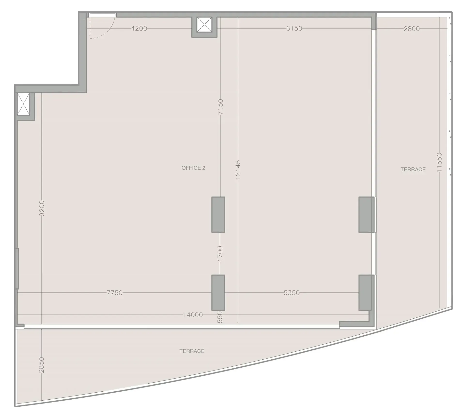  bedroom Office floor plan at ELAR1S Axis