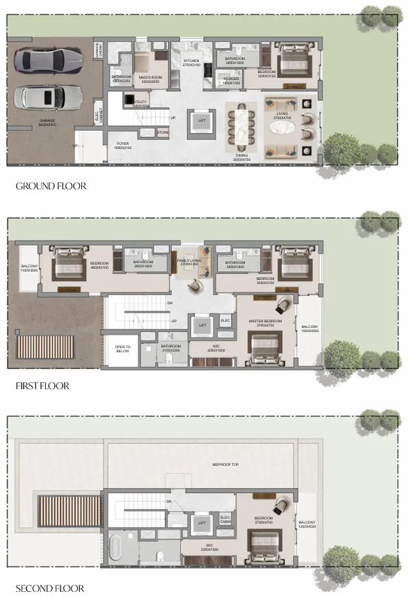 5 bedroom Villa floor plan at The Brooks at Sobha Sanctuary