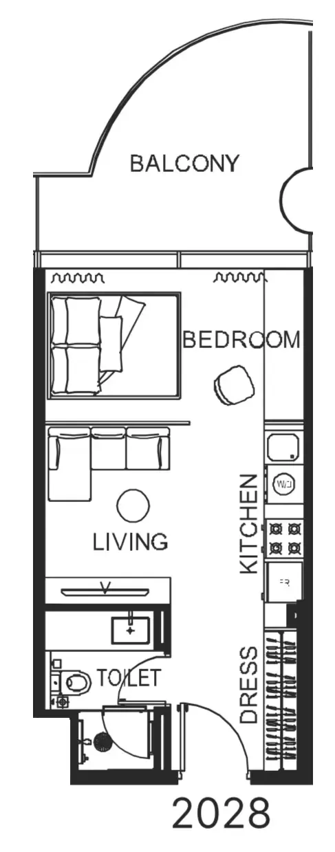 0 bedroom Apartments floor plan at The WOW Tower