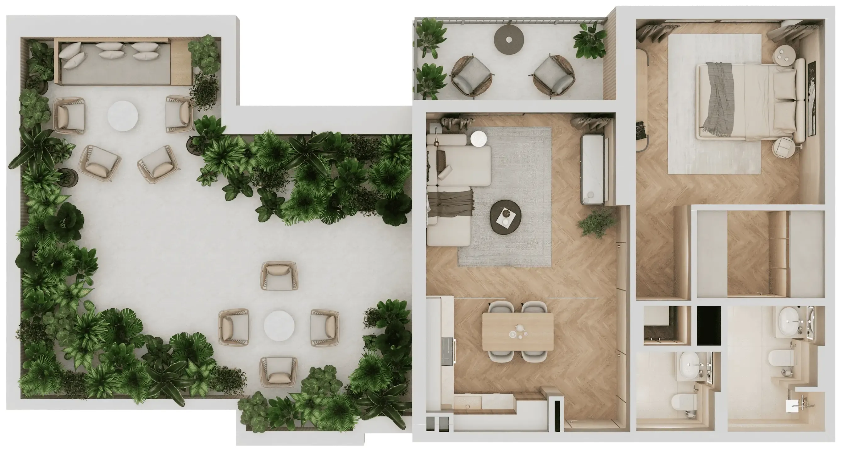 1 bedroom Apartments floor plan at Arisha Terraces