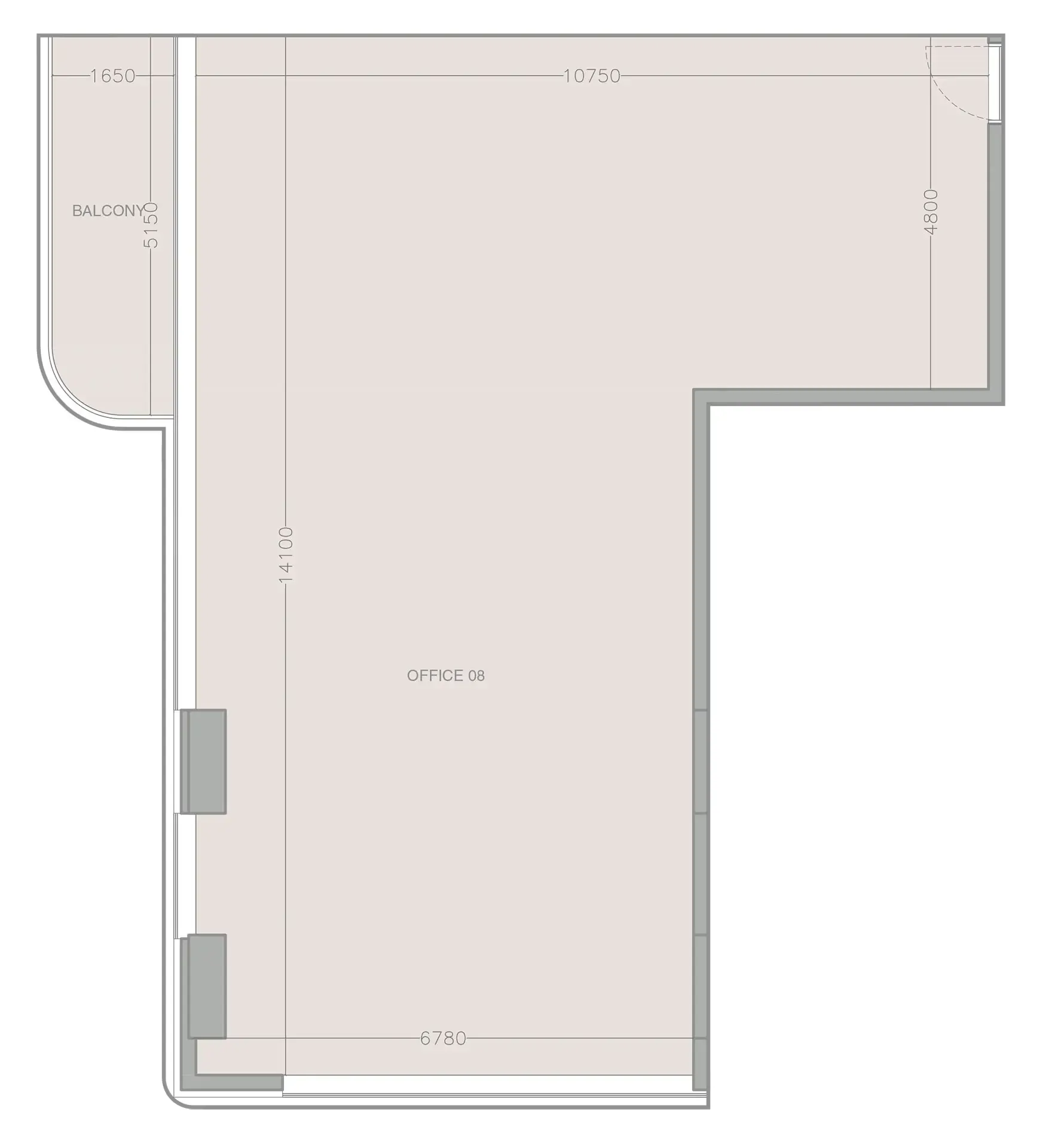  bedroom Office floor plan at ELAR1S Axis