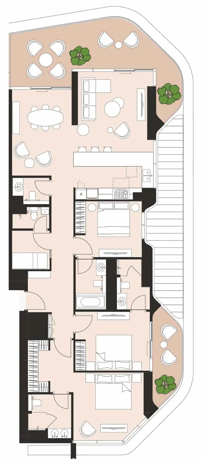 3.5 bedroom Apartments floor plan at Artistry One Residences