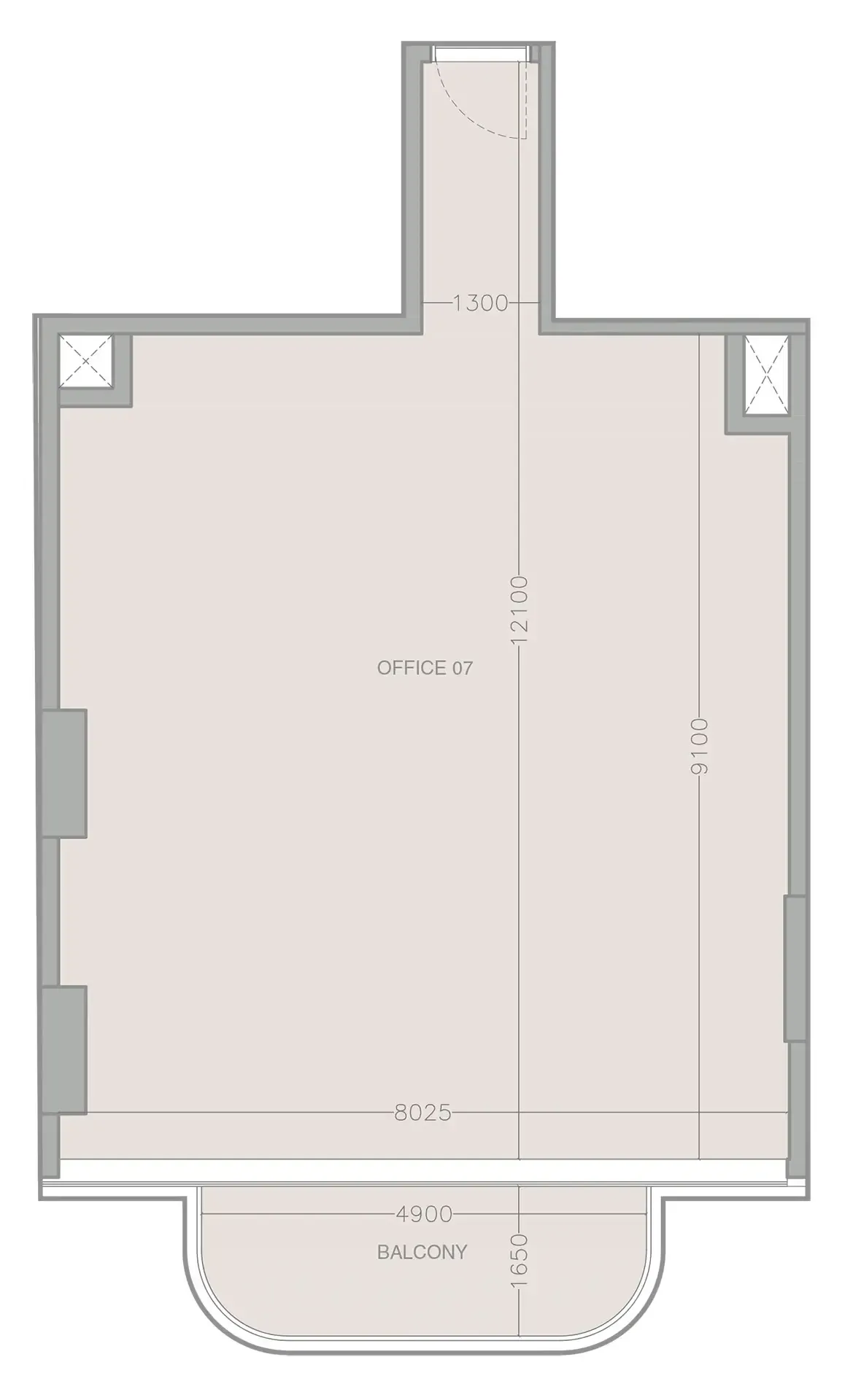  bedroom Office floor plan at ELAR1S Axis