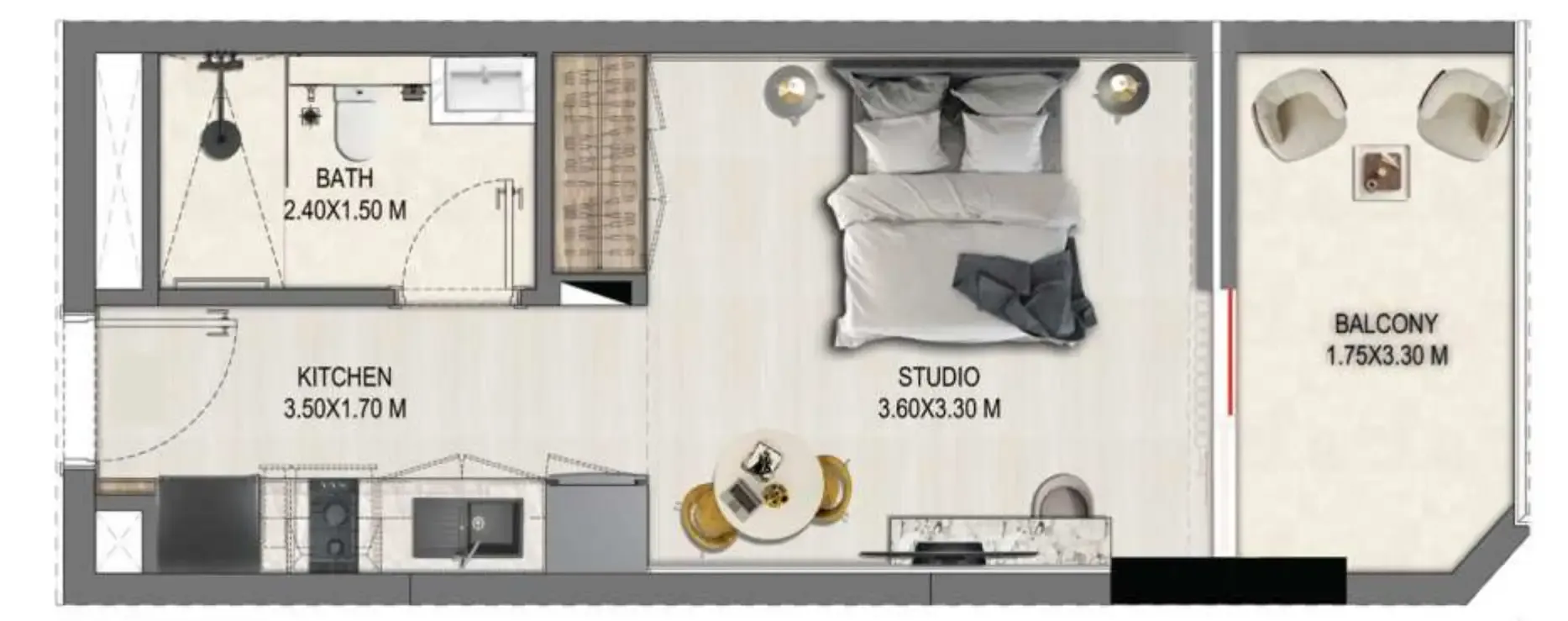 0 bedroom Apartments floor plan at Divine Elements