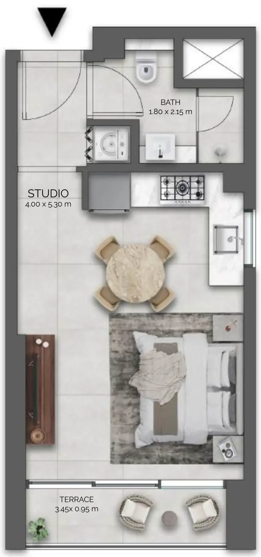 0 bedroom Apartments floor plan at Amazonia Residence