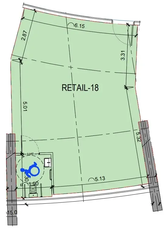  bedroom Retail floor plan at Binghatti Skyflame
