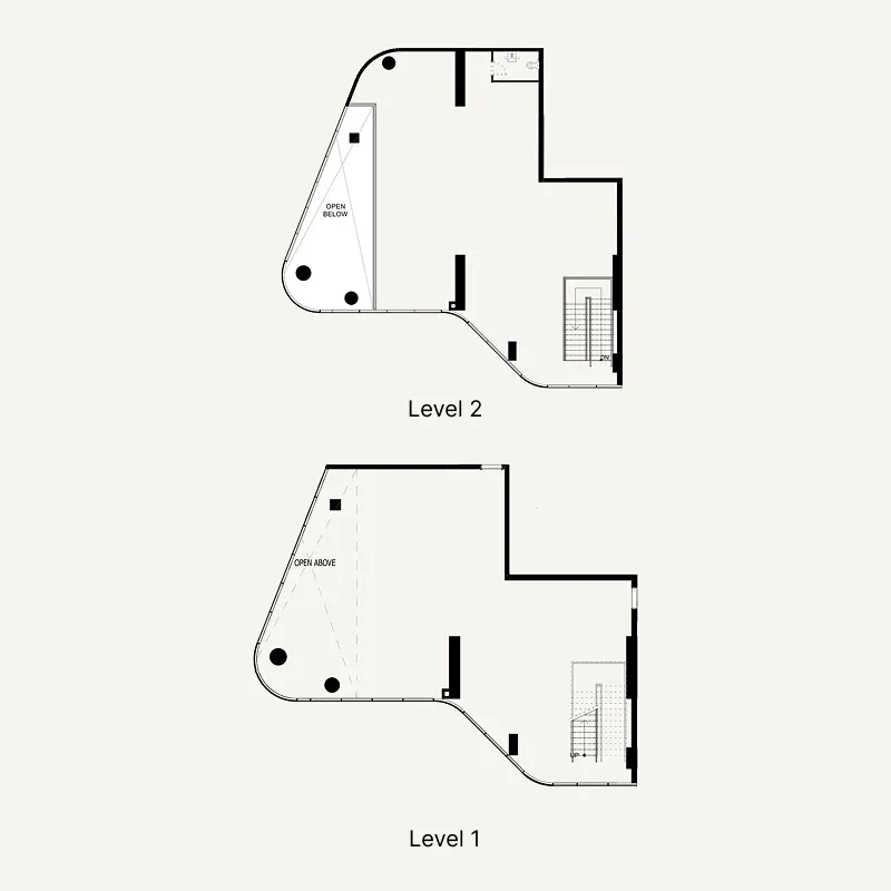  bedroom Retail floor plan at Azizi Abraham