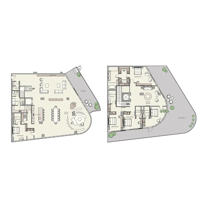 5.5 bedroom Villa floor plan at La Mer by Elie Saab