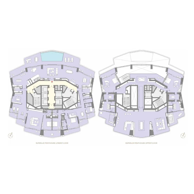 5 bedroom Penthouse floor plan at LIV Lux