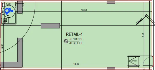  bedroom Retail floor plan at Binghatti Flare