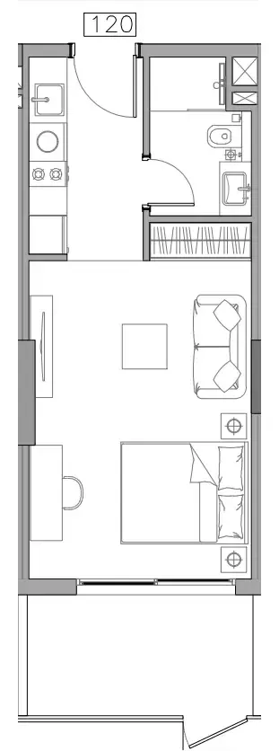 0 bedroom Apartments floor plan at Trevino