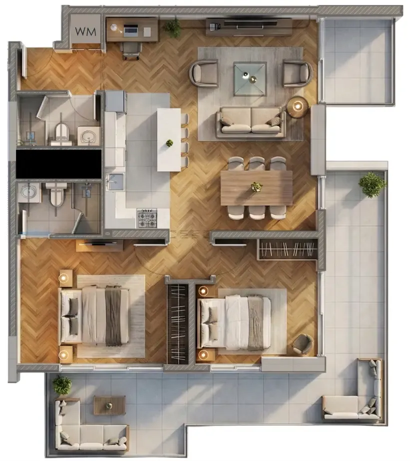 2 bedroom Apartments floor plan at Armas By Zenith