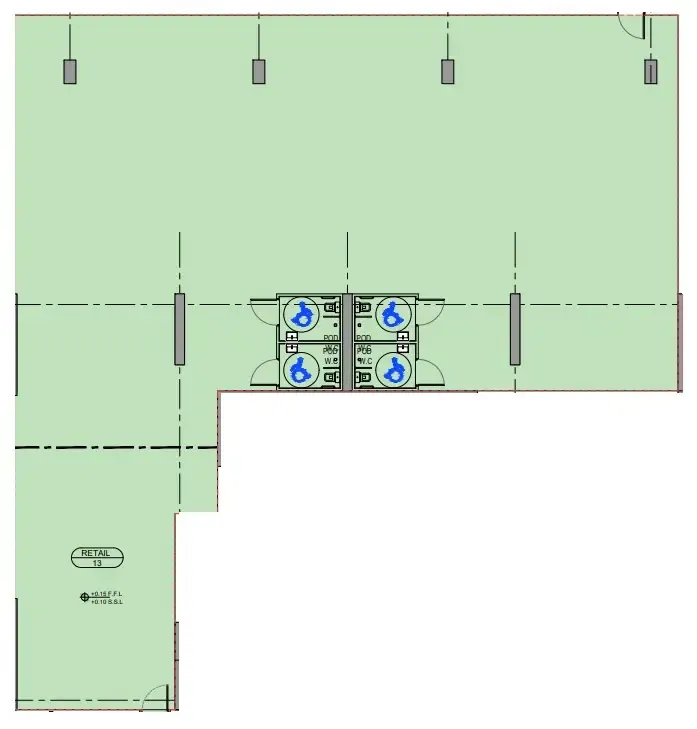  bedroom Retail floor plan at Binghatti Cullinan