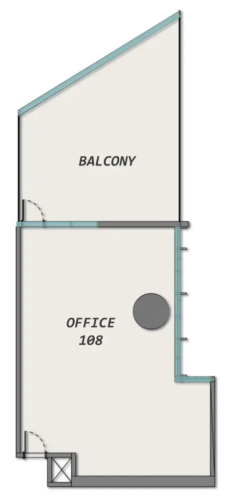  bedroom Office floor plan at Samana Barari Avenue