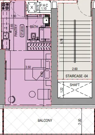 0 bedroom Apartments floor plan at Binghatti Sky Terraces