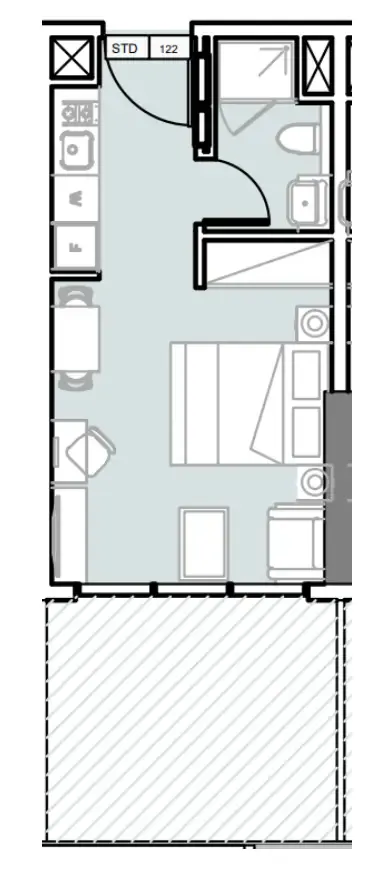 0 bedroom Apartments floor plan at Verdana III