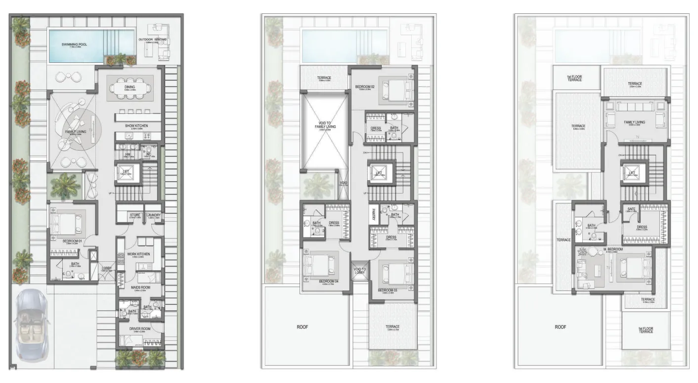 5.5 bedroom Villa floor plan at Selora Residences