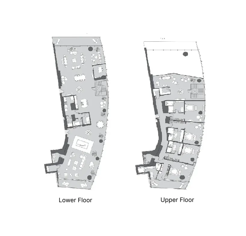 4.5 bedroom Penthouse floor plan at Six Senses Residence