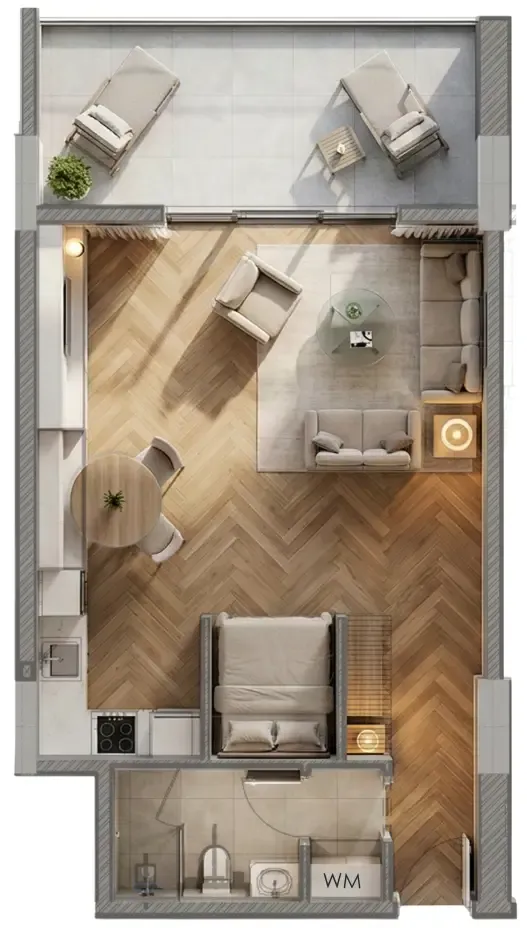 0 bedroom Apartments floor plan at Armas By Zenith