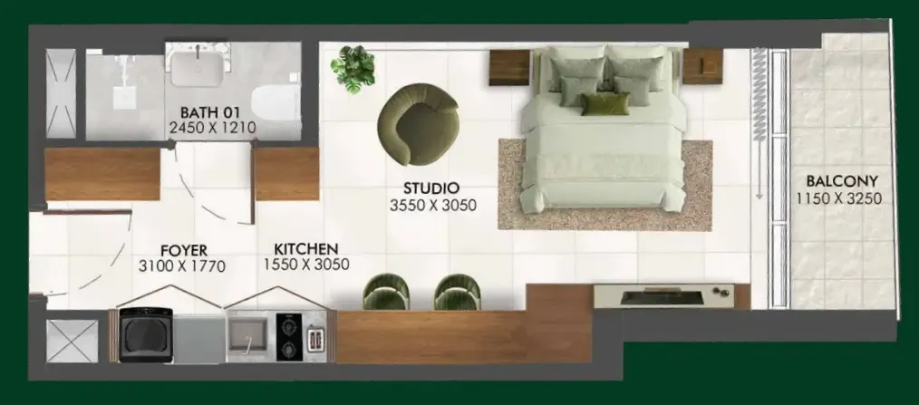 0 bedroom Apartments floor plan at Enchante