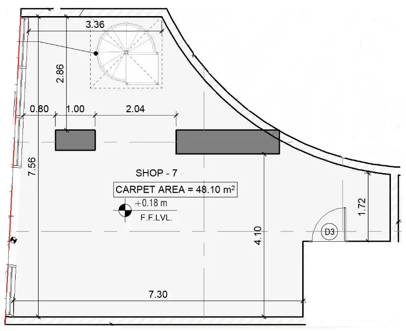  bedroom Retail floor plan at Peace Avenue
