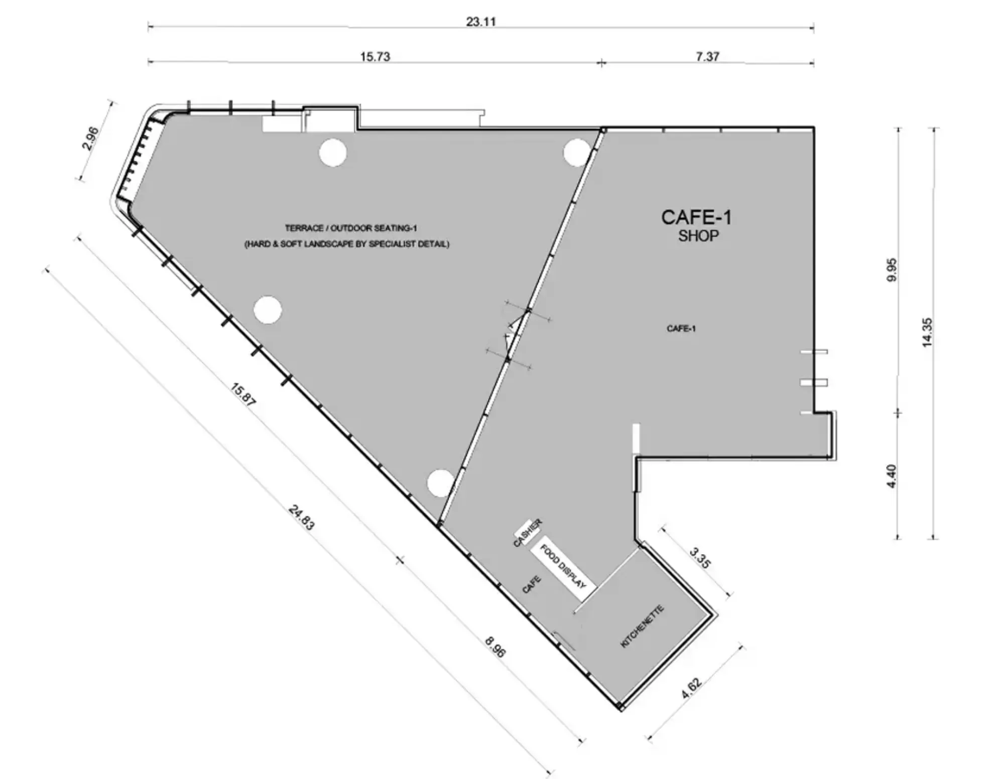  bedroom Retail floor plan at The One