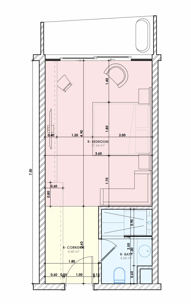 0 bedroom Apartments floor plan at Regent Yacht