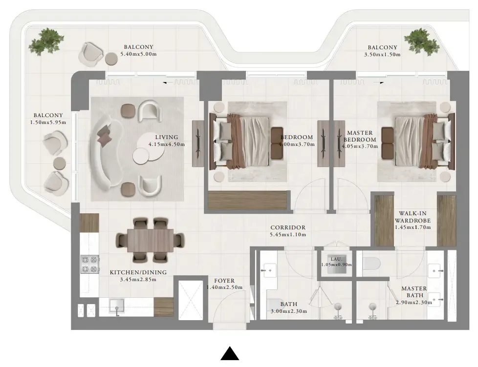 2 bedroom Apartments floor plan at Sera 2