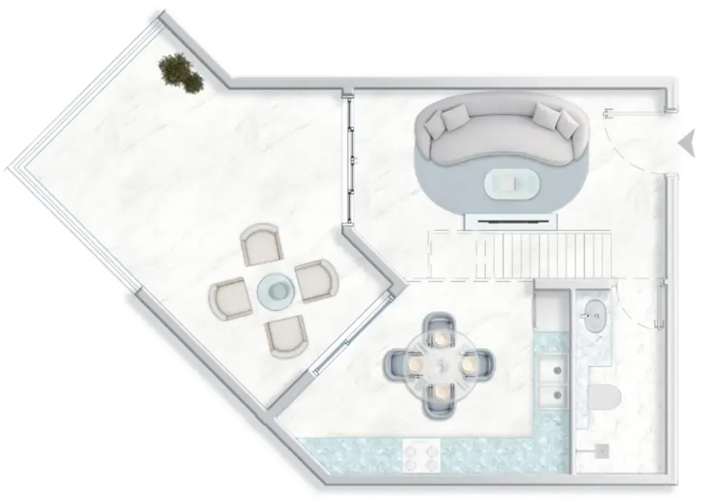 1 bedroom Apartments floor plan at Ice Beach