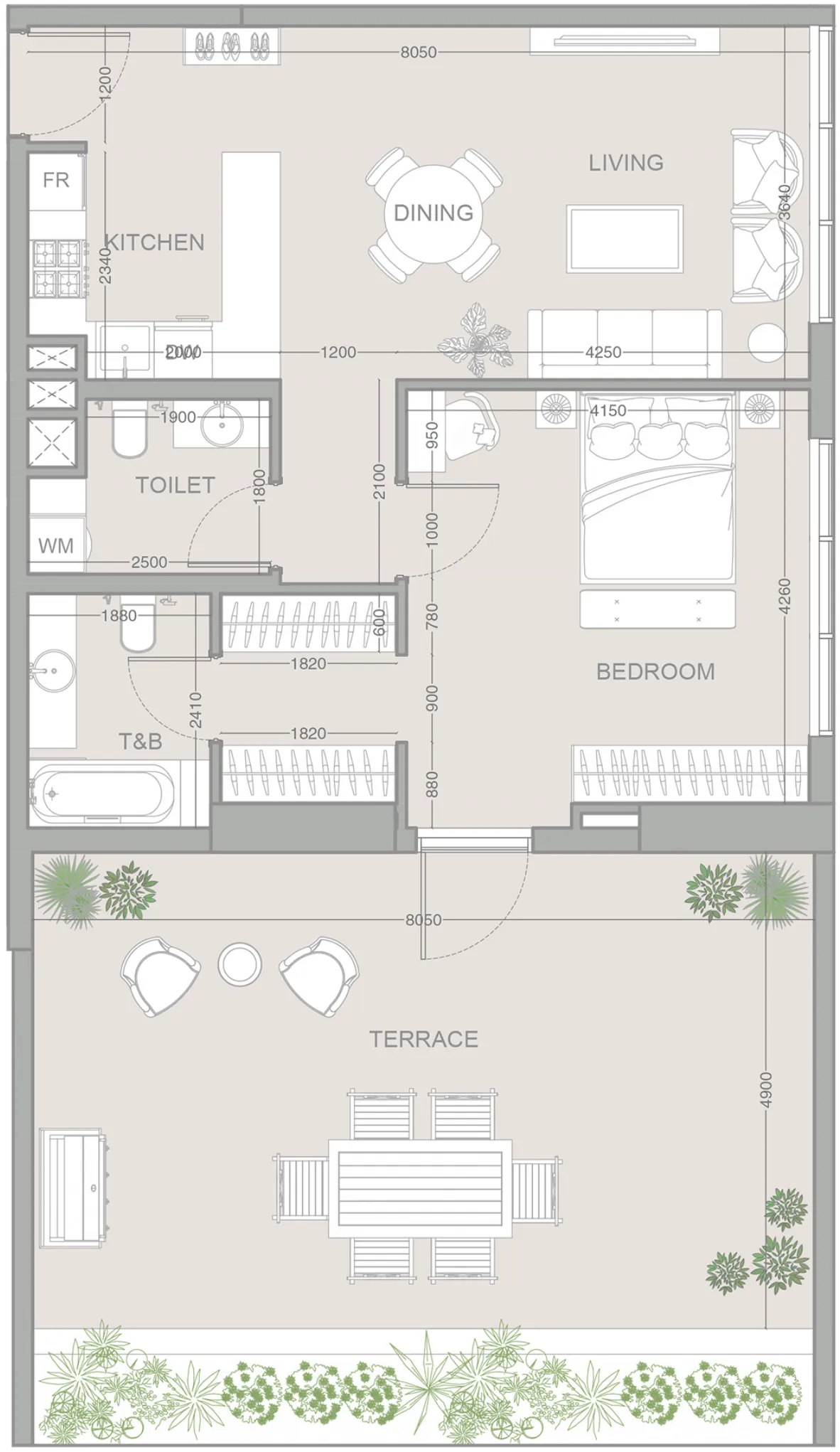 1 bedroom Apartments floor plan at V1STARA House