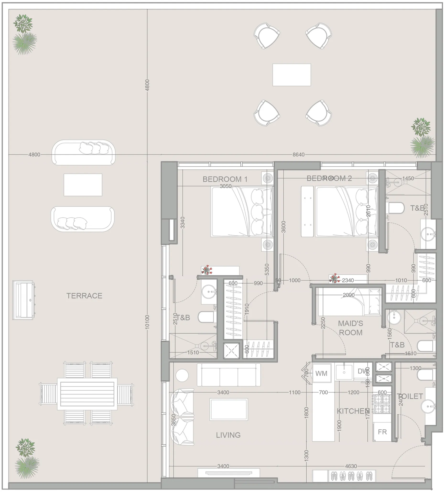 2.5 bedroom Apartments floor plan at V1STARA House