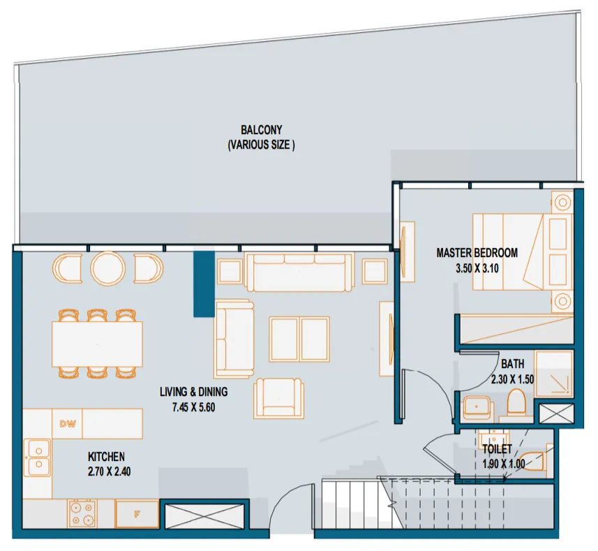 4 bedroom Penthouse floor plan at Reportage Tower