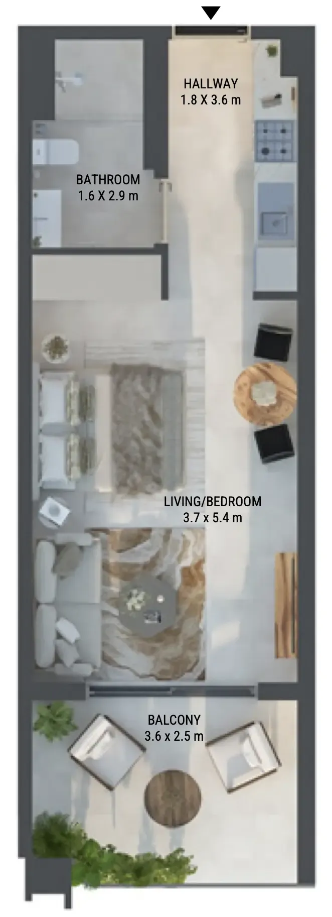 0 bedroom Apartments floor plan at Weybridge Gardens 3