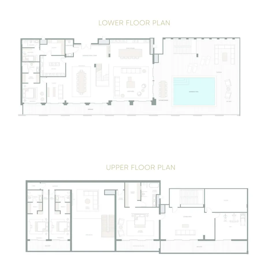 5 bedroom Penthouse floor plan at Anantara Residences
