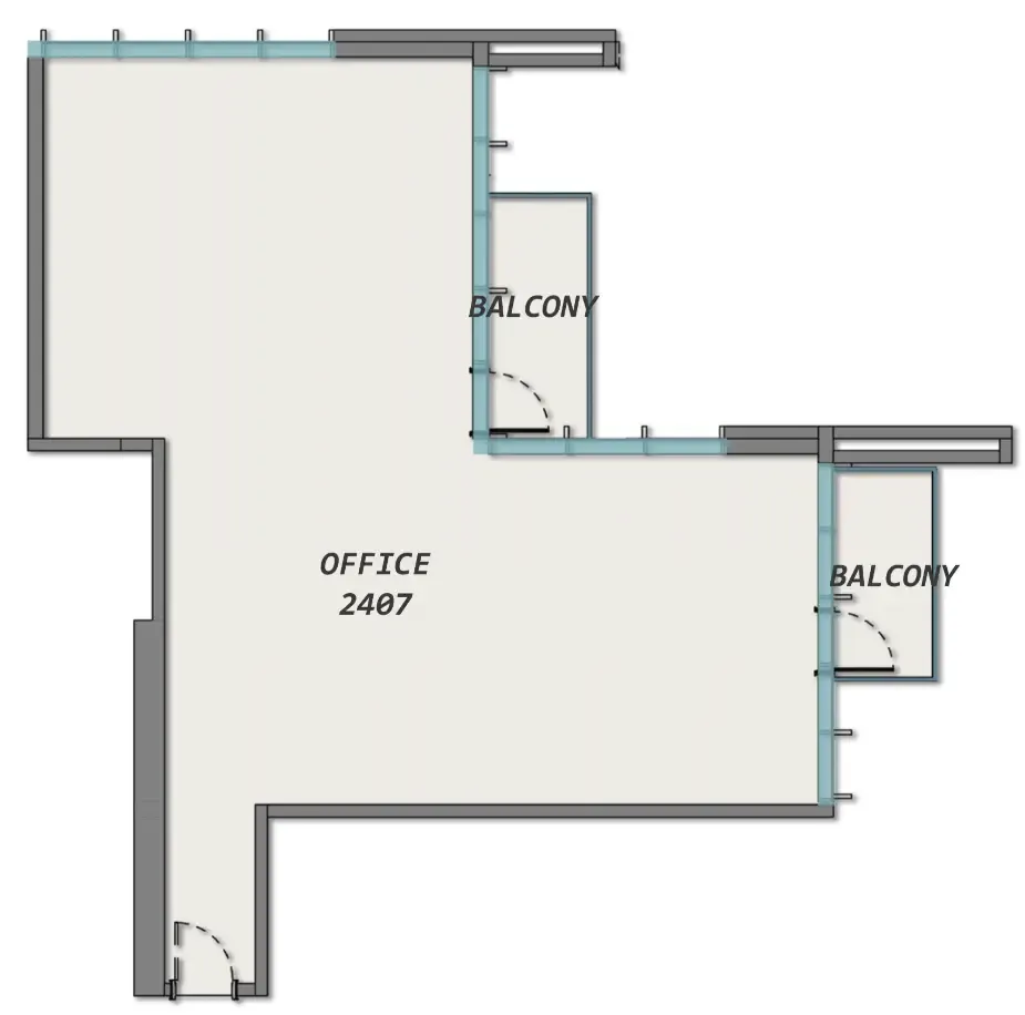  bedroom Office floor plan at Samana Barari Avenue