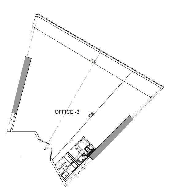  bedroom Office floor plan at Binghatti Circle