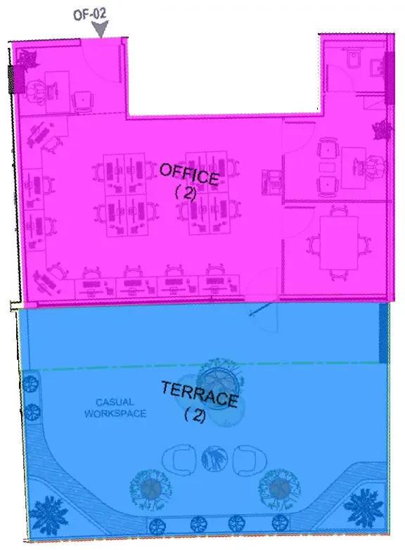  bedroom Office floor plan at Celesto 4
