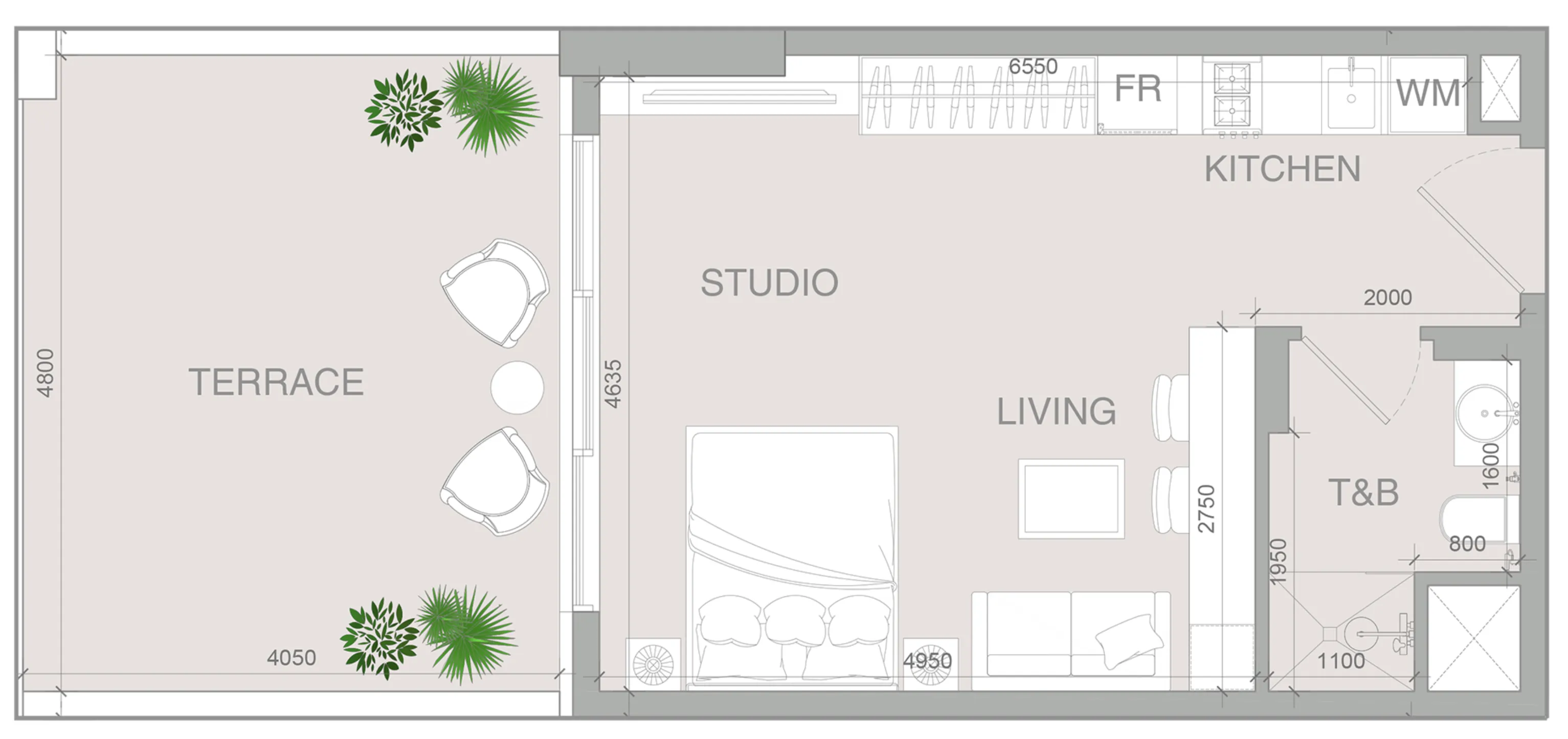 0 bedroom Apartments floor plan at VERDAN1A 4