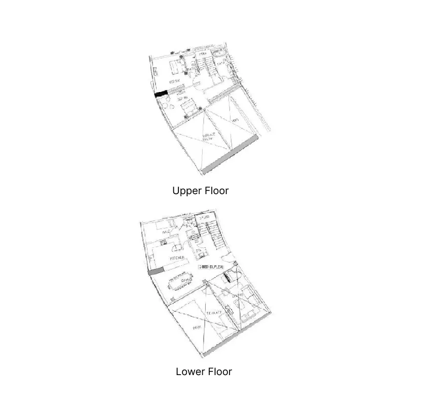 2.5 bedroom Duplex floor plan at Safa Two de Grisogono