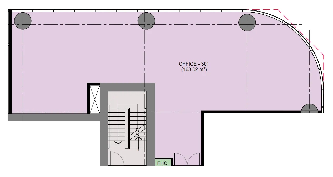  bedroom Office floor plan at Azizi Emerald