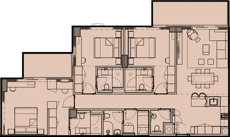 3 bedroom Apartments floor plan at Wynwood by Imtiaz