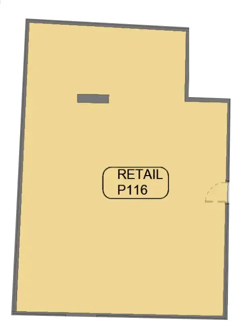  bedroom Retail floor plan at Samana Barari Avenue