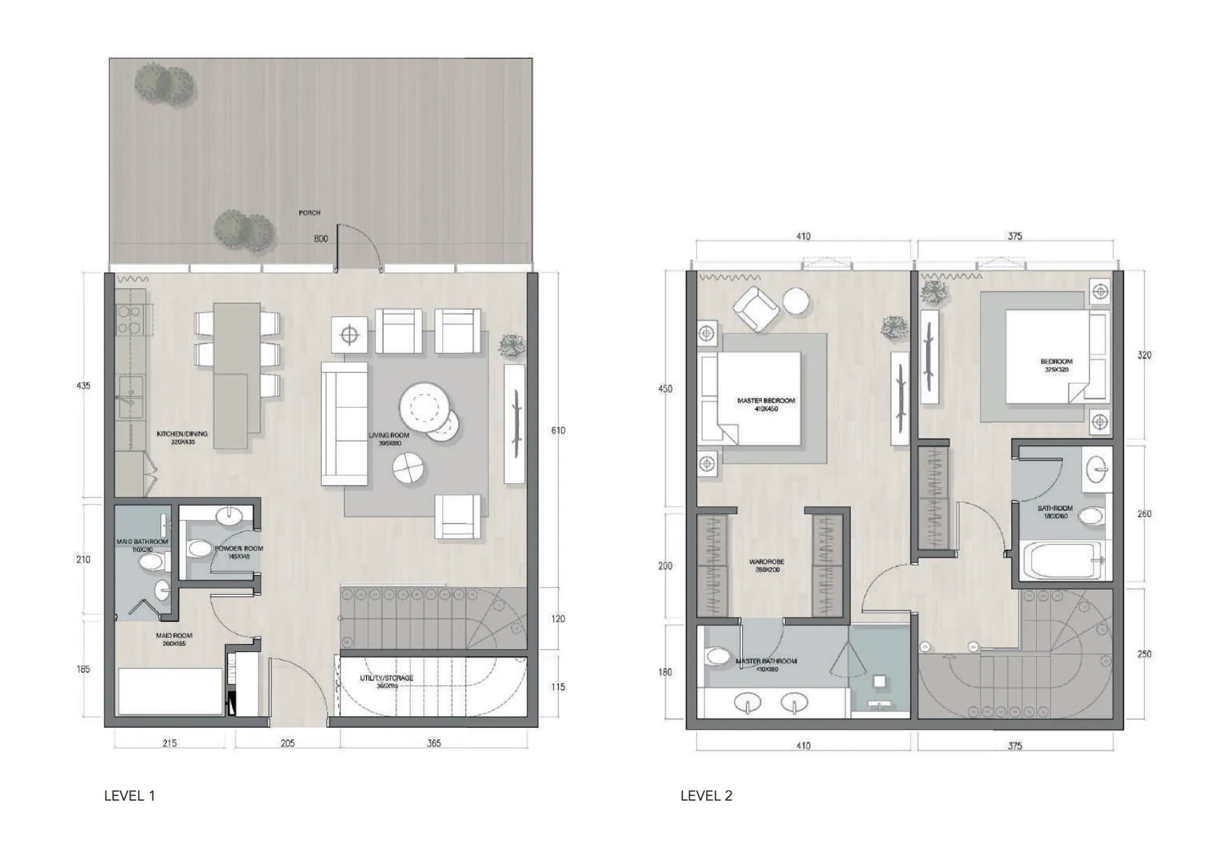 2.5 bedroom Townhouse floor plan at Quattro Del Mar