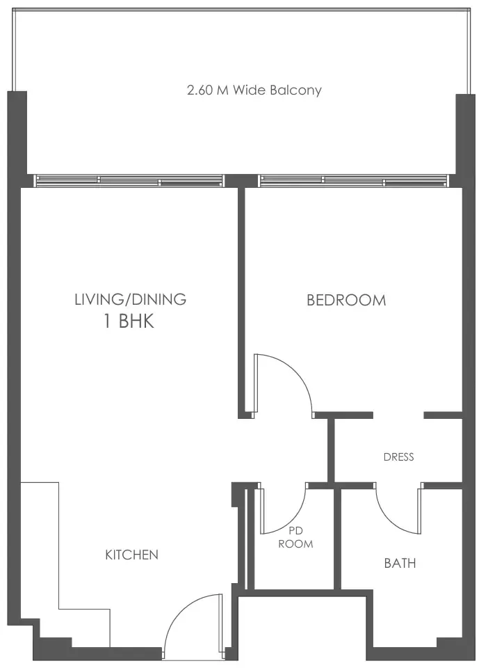 1 bedroom Apartments floor plan at Al Haseen Residences 5