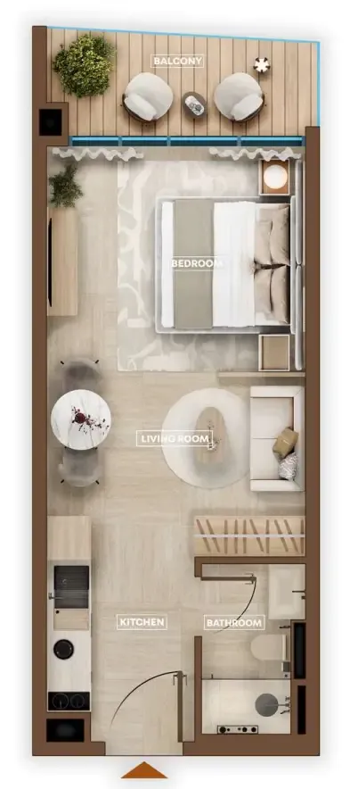 0 bedroom Apartments floor plan at Sky Hills Astra